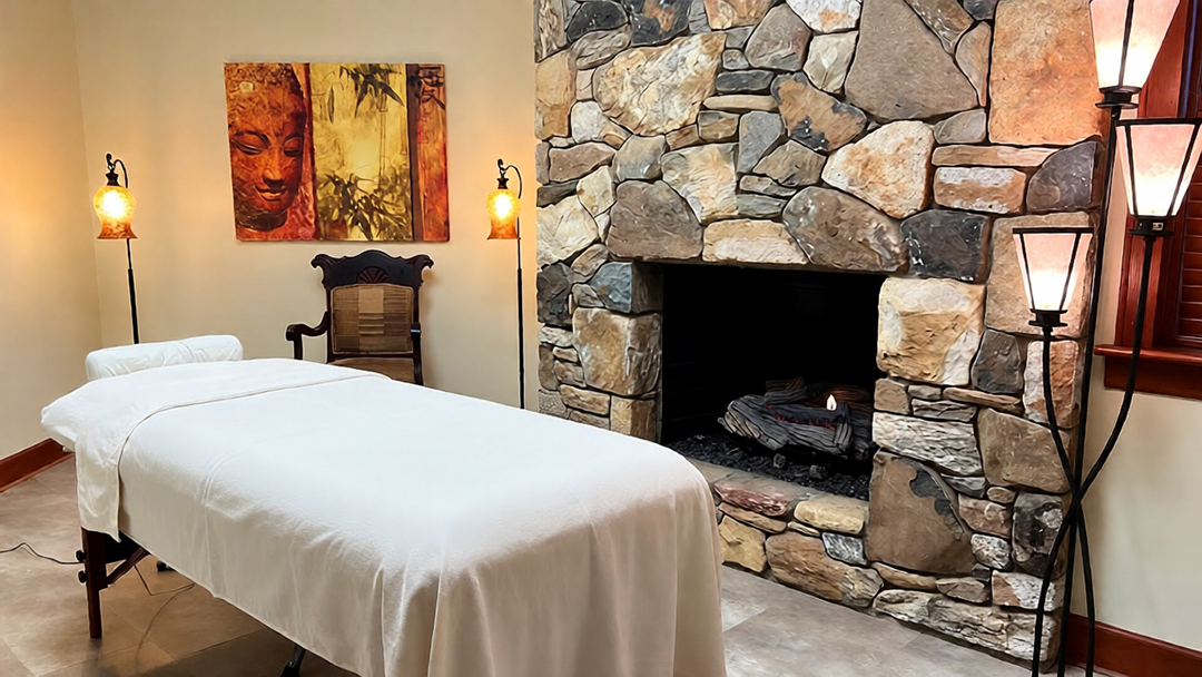 main treatment room of Acupuncture Energetics, located in downtown Winston-Salem